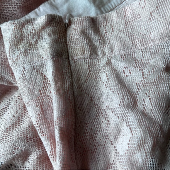 Linen lace pink shirt skirt - Picture 2 of 6